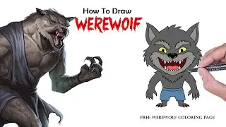 How To Draw Werewolf Very Easy - Free Werewolf Coloring Page