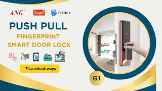 ANG Model |G1| - Tuya Ttlock Push Pull Fingerprint  Semi-Automatic Smart Door Lock| ANG |G1|