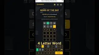 Binance word of the day | 3rd  June 2025 | 4 letters