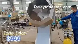 Automatic Octagonal Fried Snack Food Seasoning Machine Nut Snack Mixers Flavor Machine