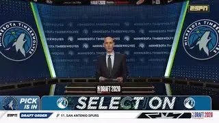 Anthony Edwards 1st Pick Drafted By Minnesota Timberwolves