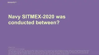 Navy SITMEX-2020 was conducted between?