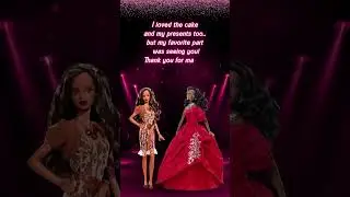 Barbie Birthday Thank You Card Dark Version