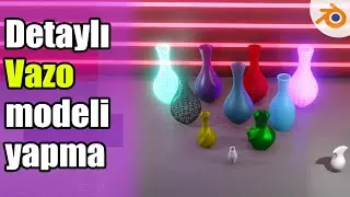 Detaylı vazo modellemesi | Blender 3D