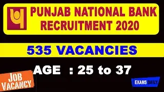 Punjab National Bank Recruitment  2020 | PNB Specialist Officers Vacancy