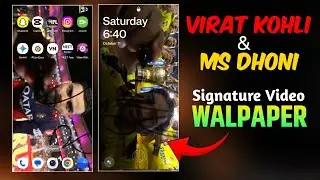 How To Set Virat Kohli signature On Camera Live Wallpaper || Ms Dhoni Signature Wallpaper