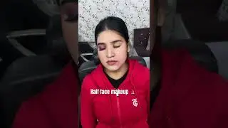 Pimple skin par half face makeup kaisa lag raha hain #makeup
