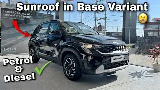 New KIA Sonet HTK (O) | added features, sunroof & black colour | starts at ₹8.19 lakhs