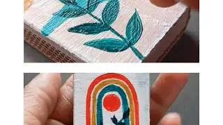 How to painting on match box/ Boho painting on Matchbox/Matchbox craft/ Best way use of Matchbox