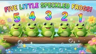 Five Little Speckled Frog Learn Numbers| Rhyme Land & Kids Song