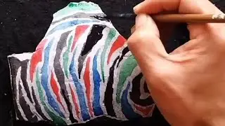 Waste Roof Tiles Get a Magical Makeover! 废弃瓦片改造#art #artwork #painting #waste#makeover