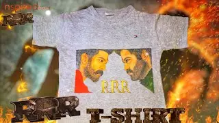 RRR inspired painting 🔥⚡️using acrylic colour#rrr  #portrait#ramcharan#jrntr #painting #🔥#tshirt#RRR