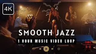 4K Smooth Jazz Relaxing Music Loop Video | 1 Hour Relaxing Saxophone Instrumental Music with Video