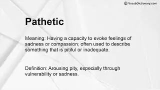 Pathetic Meaning