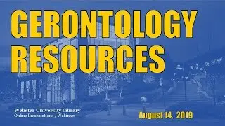 Introduction to Gerontology Resources