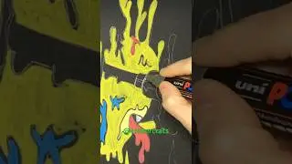 Drawing MEGA MINION Mel  Drip Style! 🤯 #art #trending #viral #fypシ゚  #minions #posca