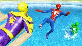 1200 Seconds of SPIDERMAN CRAZY JUMPS/FALLS (GTA 5 Spider-Man Fails) #3