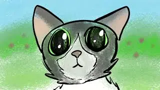 Cat has a crazy deep meow ANIMATED