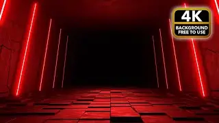 4K Red Neon Tunnel Background | Futuristic Loop for Visuals & Edits 💡