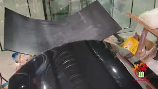 Bent Tempered Black Ceramic Enamel Coated Glass