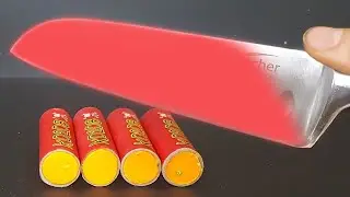 EXPERIMENT! Glowling 1000 degree KATANA VS GAS CANISTER! ASMR