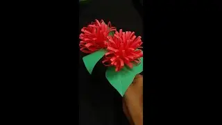 Flower with color paper // craft // beautiful flower // craft flower making.