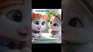 cute Ginger cat and white cat relationship #funny #cat #cats  #catlover #ai #cute #kitten #aicat