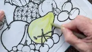 Colorea una Pera con Crayones #howtocolorapear #howtocolorfruits #coloreafrutas