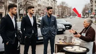 BĂTRÂNA SĂRACĂ A HRĂNIT TREI GEMENI FĂRĂ ADĂPOST, IAR TÂRZIU 3 LAMBORGHINI AU FRÂNAT LA TARABA EI…