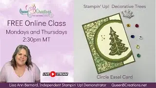 👑 Stampin' Up! Decorative Trees - Circle Gatefold Card