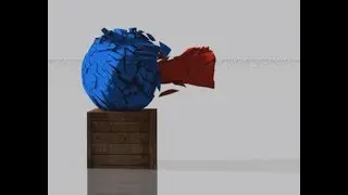 Physical simulation, bullet hits in extreme speed! | Animation C4D realistic