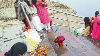 मां गंगा के पवित्र घाट पर स्नान के लिए उमड़ी एवं झकाझोर भीड़🌺🌺🌺🙏🙏🙏#youtubers