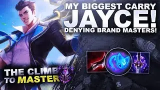 MY BIGGEST CARRY ON JAYCE? DENYING BRAND MASTERS! - Climb to Master S9 | League of Legends