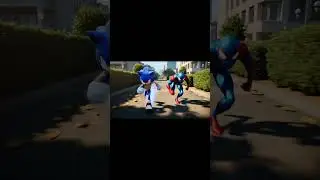 Sonic & Spider man racing #youtubeshorts #baby #justfun