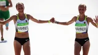 Olympic twins rebuked for finishing race holding hands