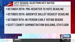 Registration, absentee, early voting options for Scott County city, school election