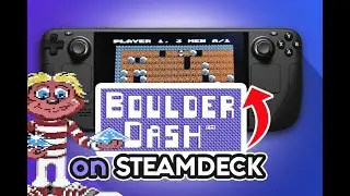 Boulder Dash  | Steam Deck Gameplay, Cave A | C64 Emulator, Emudeck with RetroArch | Retro Gaming