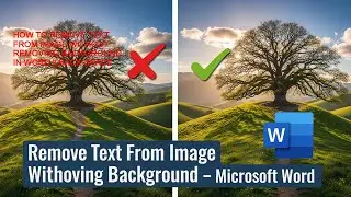 How to remove text from image without removing background in word || BACK-SPACE