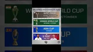 Cricket Events And Big Series In 2025 #cricket #ipl #indvsnz #indiavsnewzealand #championstrophy2025