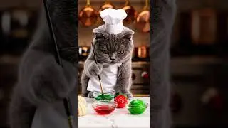 CAT COOKING! 🦞 MOST SATISFYING Cat Cooking ASMR l Luk Chup ( gelatin dipped fruits )
