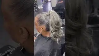 Using silver hair bundles for a beautiful ponytail look