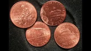 2009 Commemorative Lincoln Pennies (Birthplace, Formative Years, Professional Lie, Presidency)