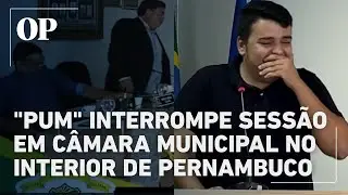 &ldquo;Pum&rdquo; interrompe sess&atilde;o de C&acirc;mara e vereadores caem no riso &lsquo;aconteceu um probleminha&rsquo;; confira