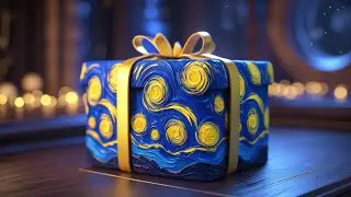 Van Gogh's Starry Night Inspired Gift Box |  Perfect Art Lover's Keepsake