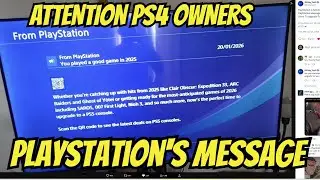 PlayStation Warning Message to PS4 Owners