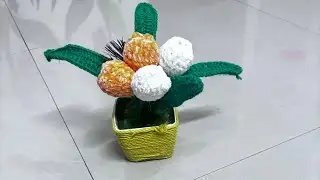 Crochet tulips 🌷 tri color flower for Republic day making live tutorial ||