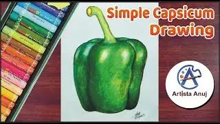 How to draw a Capsicum using oil pastels.
