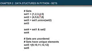 19 SETS IN PYTHON