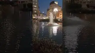The Beauty Of San Babila Fountain at Night | Milan #shorts #milanitaly  #fountain #fyp #night