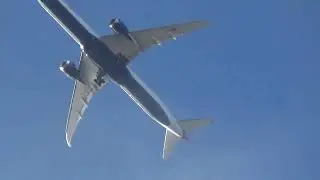 British Airways B787-10 G-ZBLJ BA122 descending over Clewer from Doha